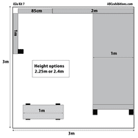 3m x 3m iGLO LED Lightbox Exhibition Stand Kit 7