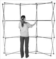 3x1 curved Pop Up Stand Exhibition Display in London with dimensions Showstopper quality