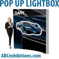 Curved LED Pop-Up lightbox  with double sided graphics