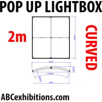 Curved LED Pop-Up lightbox  with double sided graphics