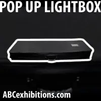 Curved LED Pop-Up lightbox  with double sided graphics