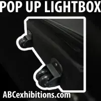 Curved LED Pop-Up lightbox  with double sided graphics