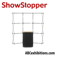 3x3 Curved Magnetic Pop Up Exhibition Stand and Display, also straight 3x3 pop up