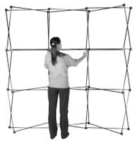 3x4  Curved Pop Up Stand Exhibition Display 3m wide x 2,2m high
