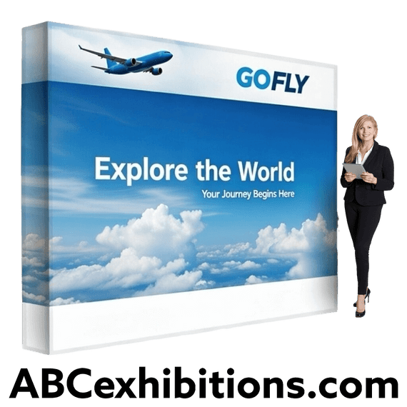 Hop Up Fabric Pop Up Exhibition Display Stand