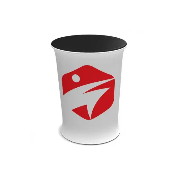 Automatic oval pop up exhibition and promotions counter