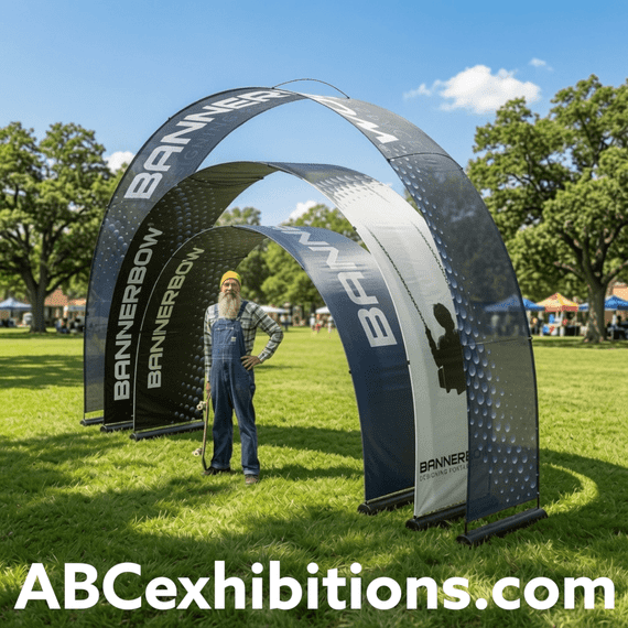 Bannerbow outdoor event arch
