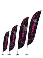 Crest Feather Flag Is Our Best Selling Feather Flag. Four size options.
