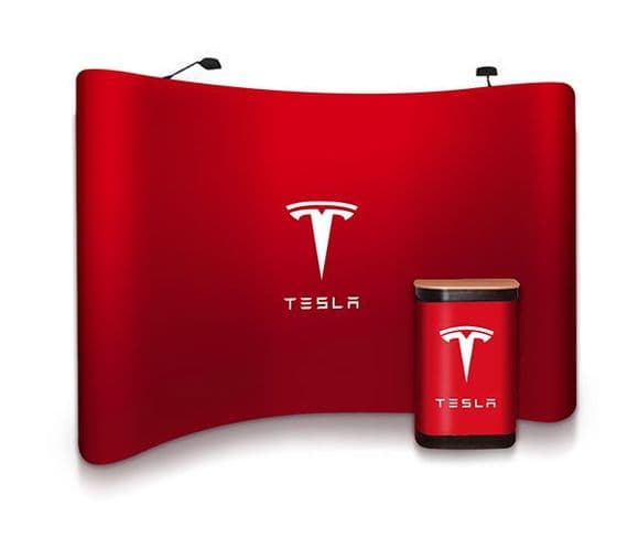 3x5 Pop Up Stand Exhibition Display In London is 3.5m wide and 2.2m high