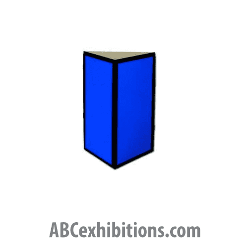 Triangular Plinth Display Plinth/Table have a plastic frame and fabric on both sides ...
