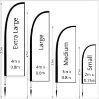 Wind Chaser Feather Flag in four sizes