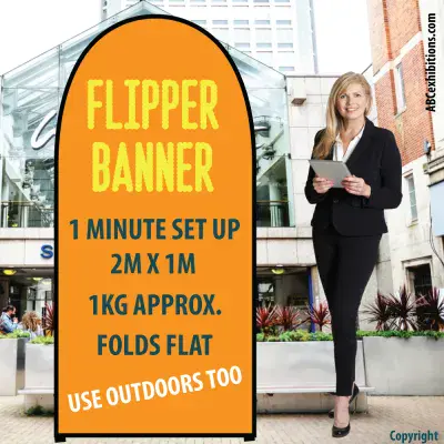 Flipper Outdoor Indoor Pop Up Banner