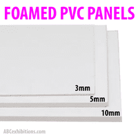 5mm, 10mm and 3mm Foamex exhibition display boards in all sizes