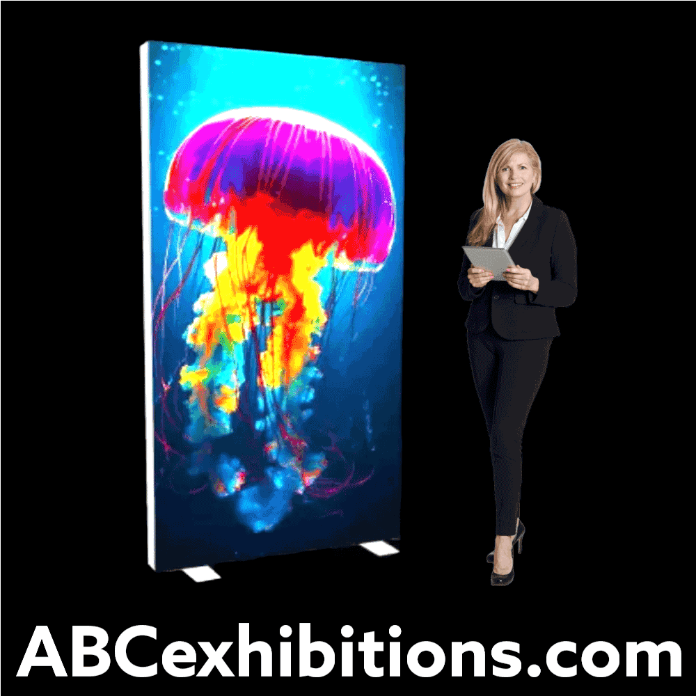 Folding LED lightbox  with double sided graphics