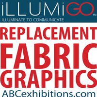 Folding LED lightbox  with double sided graphics