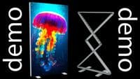 Folding LED lightbox  with double sided graphics