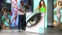 Folding LED lightbox  with double sided graphics