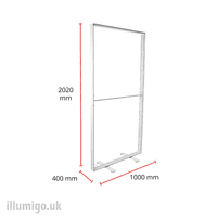 Folding LED lightbox  with double sided graphics