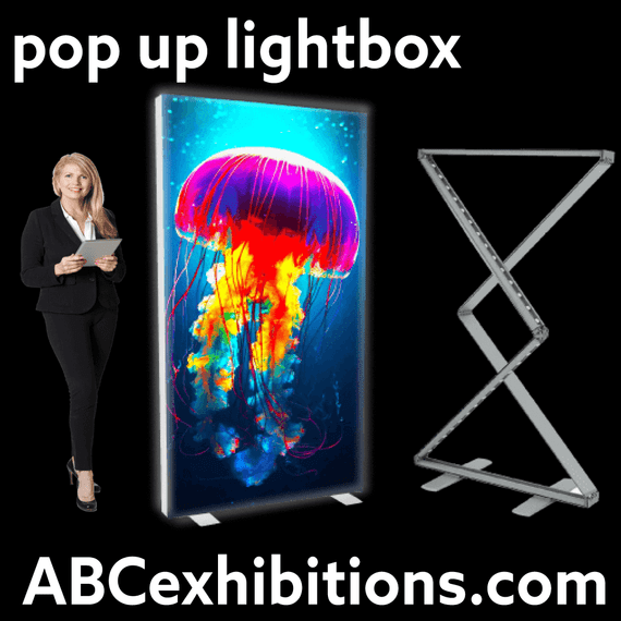 Folding LED lightbox  with double sided graphics