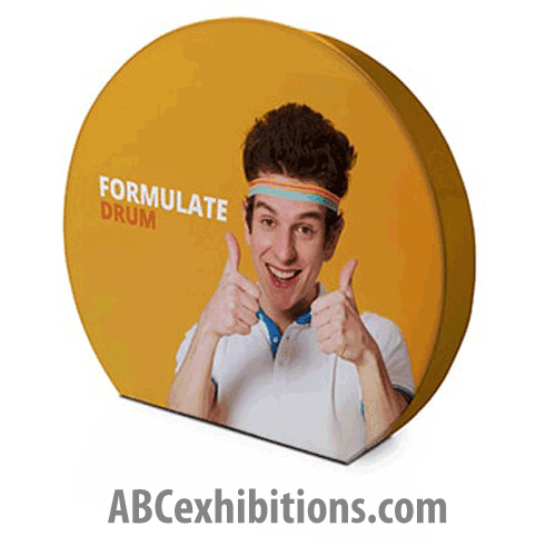 Formulate Drum Fabric Pop Up  Exhibition Stand With Carry Bag