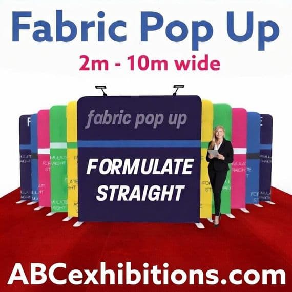 Formulate Straight Stretch Fabric Pop Up Exhibition Display Stand