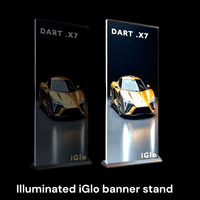 iGlo Hybrid LED lightbox banner stand