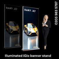 iGlo Hybrid LED lightbox banner stand