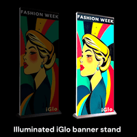 iGlo Hybrid LED lightbox banner stand