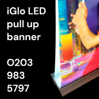 iGlo Hybrid LED lightbox banner stand
