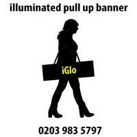 iGlo Hybrid LED lightbox banner stand