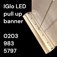 iGlo Hybrid LED lightbox banner stand