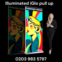 iGlo Hybrid LED lightbox banner stand