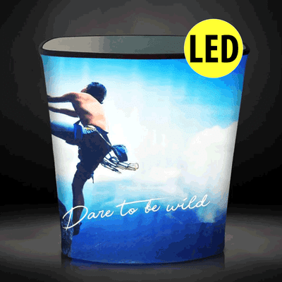 Illuminated exhibition counter