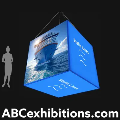 Illuminated hanging banners