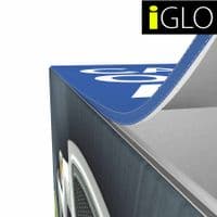 Backlit iGLO Wavelight  Casonara Illuminated Hanging Sign For Exhibition Stands 1m R