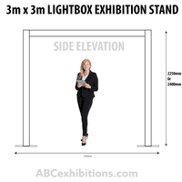 3m x 3m pop up lightbox LED exhibition stand