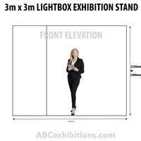 3m x 3m pop up lightbox LED exhibition stand