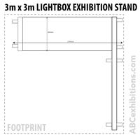 3m x 3m pop up lightbox LED exhibition stand