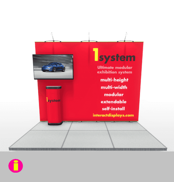 3m Straight Twist exhibition stand