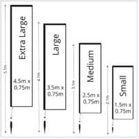 Rectangular Feather Flag In five sizes with double sided option