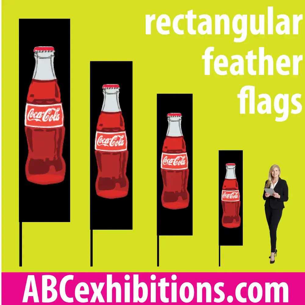 Rectangular Feather Flag In five sizes with double sided option