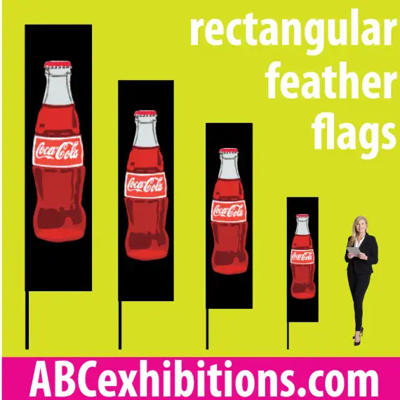 Rectangular Feather Flag In five sizes with double sided option