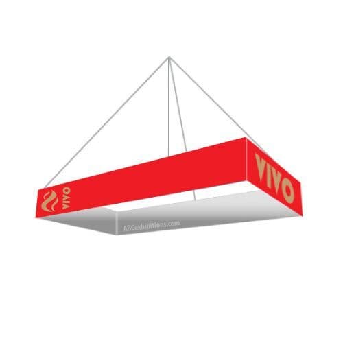 Rentangular Box Banner Display Rectangular hanging banner structure for exhibitions and interiors by VIVO