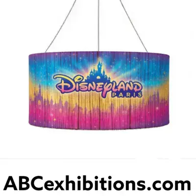 Round hanging banner