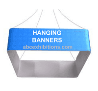 Square hanging banner for exhibition and interiors