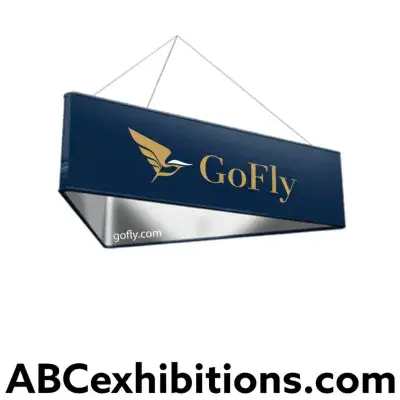 Triangular suspended sign