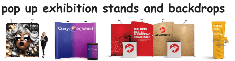 fabric pop up exhibition stand displays