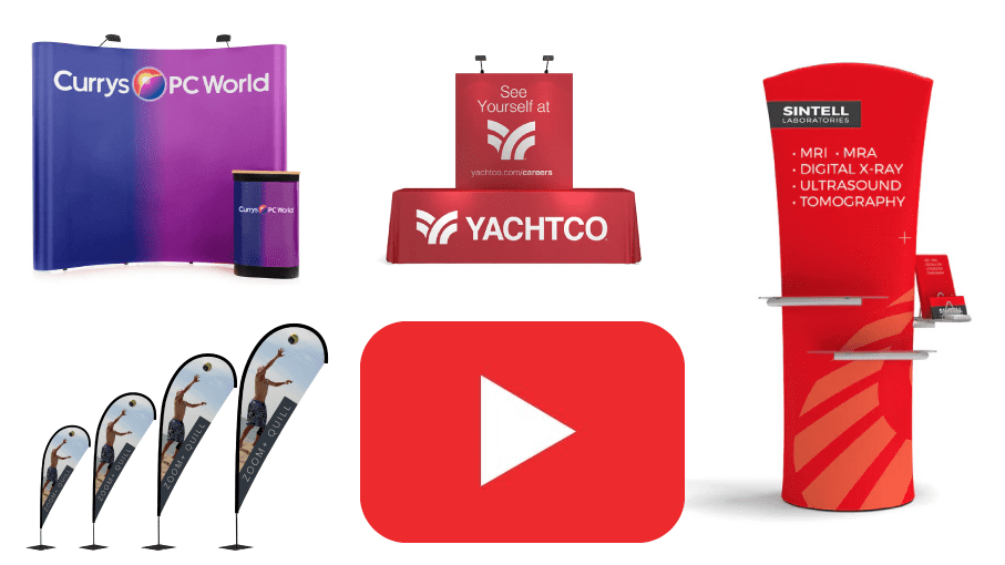 Pop up exhibition stands and fabric pop ups