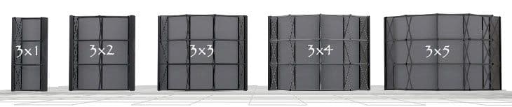 pop up stand dimensions sizes