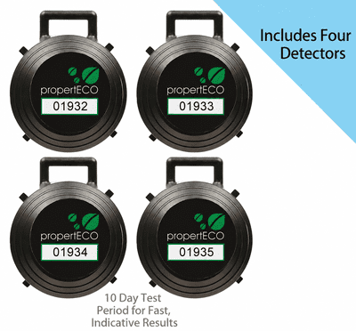 10 Day Radon Screening Test Kit (4 Detectors)